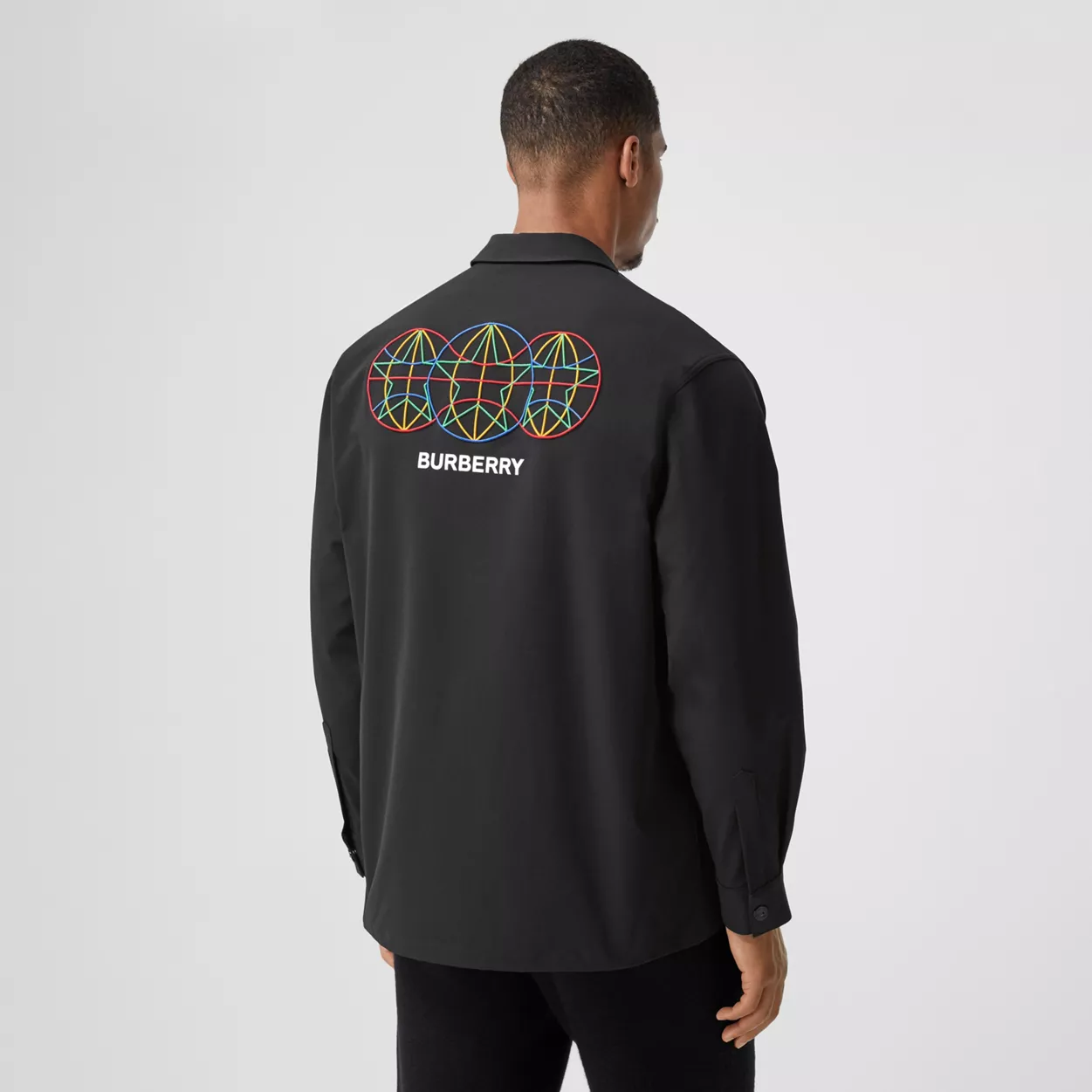 Burberry Embroidered Globe Graphic Shirt
