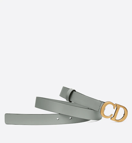 Christian Dior Saddle Belt Gray Ultrasoft Calfskin, 20 MM