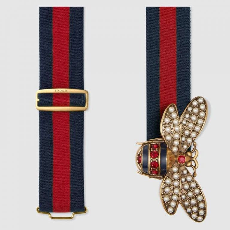 Gucci Web belt with bee
