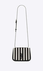 YSL SPONTINI Small satchel in ponyskin-look leather with a striped print bag