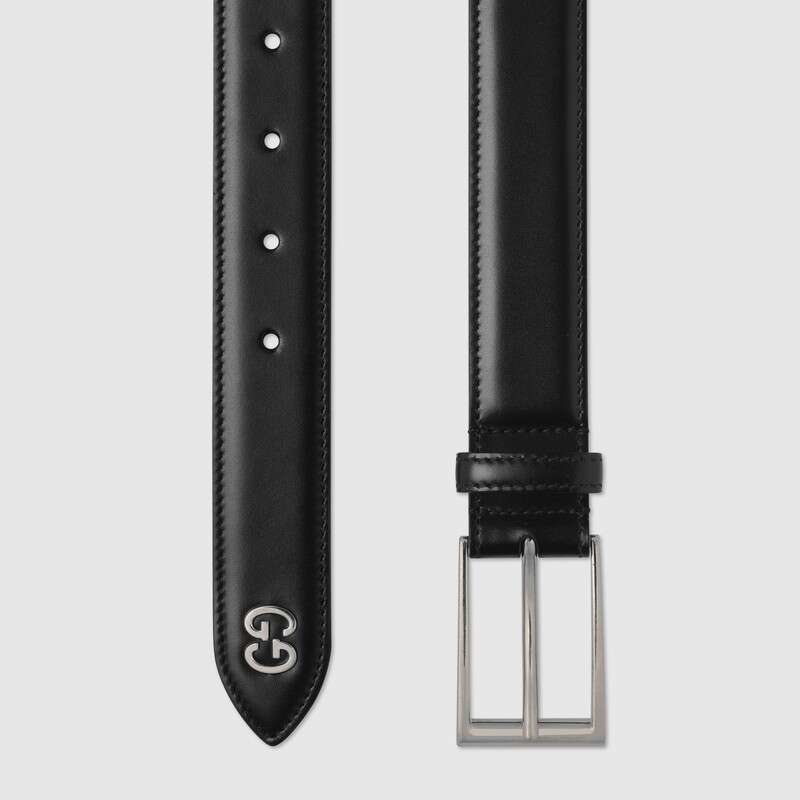 Gucci Leather belt with GG detail