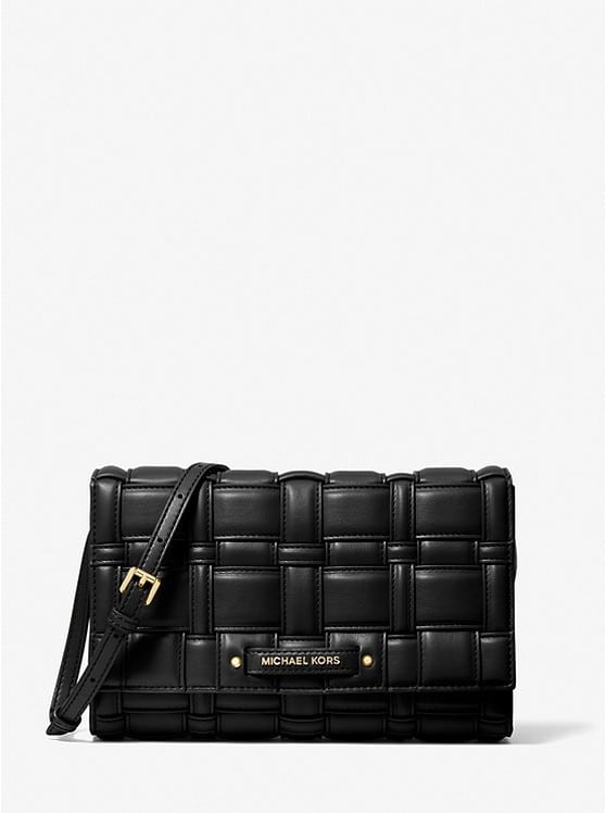 Michael Kors Ivy Large Woven Crossbody Bag