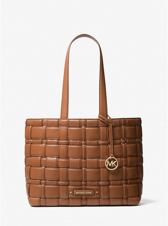 Michael Kors Ivy Medium Woven Tote Bag