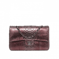 Chanel Bronze Python CC Classic Double Flap Bag