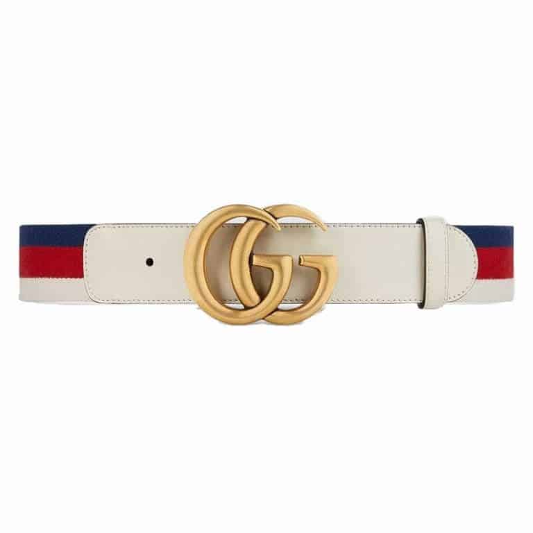 Gucci Sylvie Web belt with Double G buckle