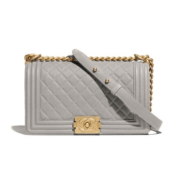 Chanel Boy Chanel Flap Grey Bag