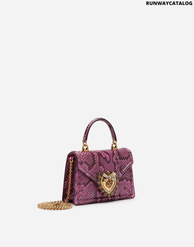 DOLCE&amp;GABBANA SMALL DEVOTION BAG IN PYTHON