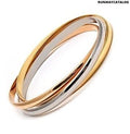 Cartier trinity rolling bangle bracelet 18k gold