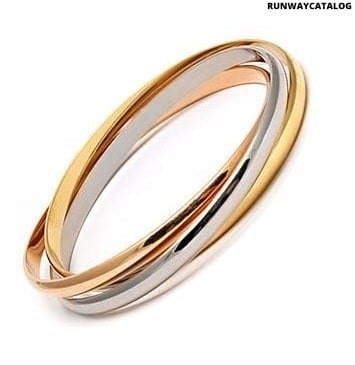 Cartier trinity rolling bangle bracelet 18k gold