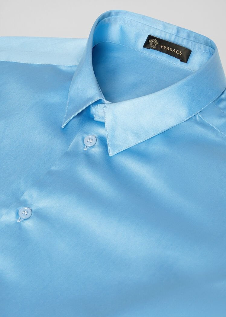 Versace Embroidered Cotton Poplin Shirt