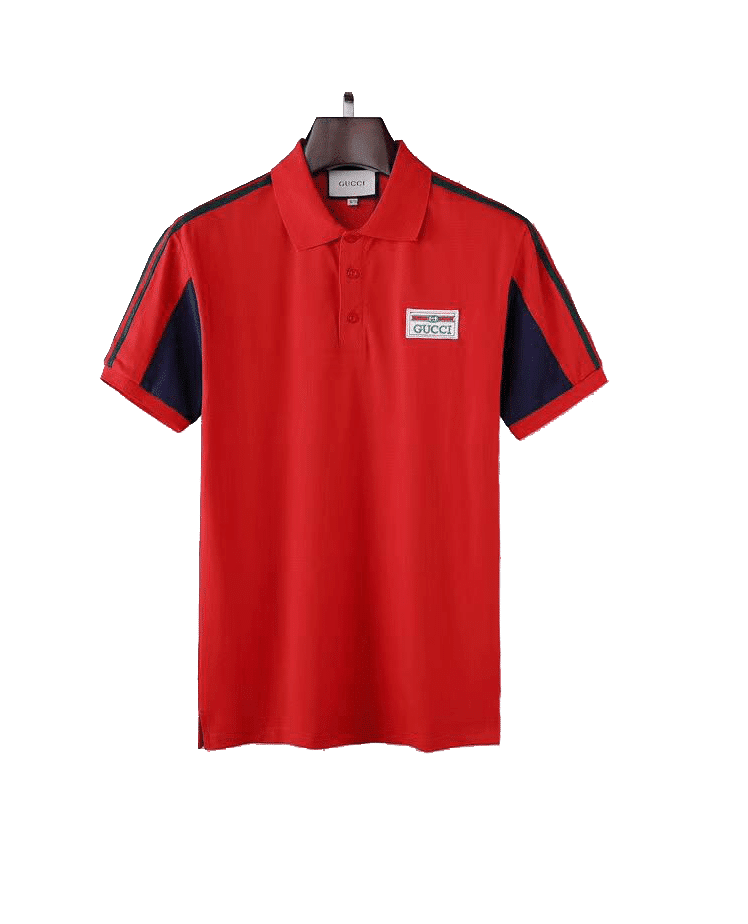 Gucci Contrast Tipped Logo Embroidered Cotton Polo Shirt