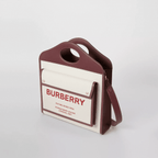Burberry Medium Two-tone Canvas and Leather Pocket Bag