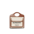Burberry Medium Two-tone Canvas and Leather Pocket Bag