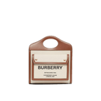 Burberry Medium Two-tone Canvas and Leather Pocket Bag