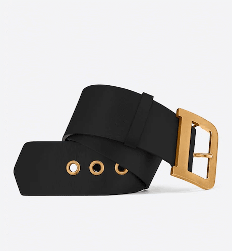 Christian Dior quake Women Belt Black Smooth Calfskin, 55 MM