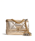 CHANEL 19 Flap Bag Gold Leather