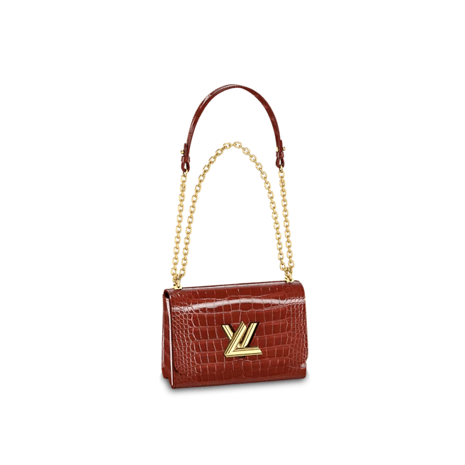 Louis Vuitton Twist MM Bag in Fauve Brown