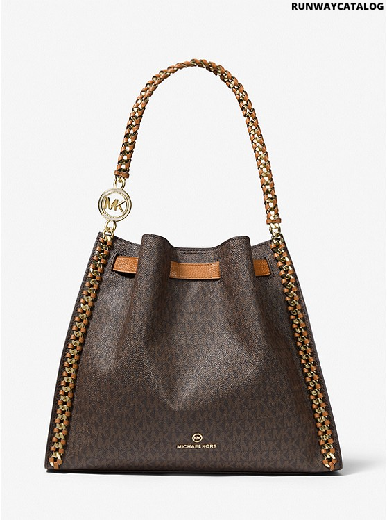 Michael Kors Mina Large Logo Shoulder Bag