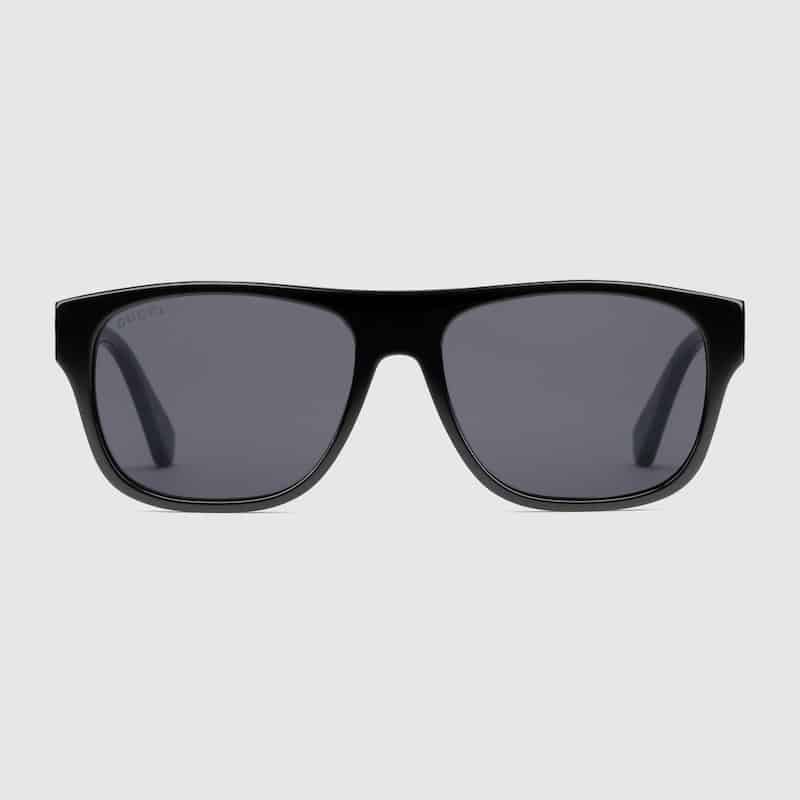 RECTANGULAR-FRAME ACETATE SUNGLASSES