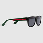 RECTANGULAR-FRAME ACETATE SUNGLASSES