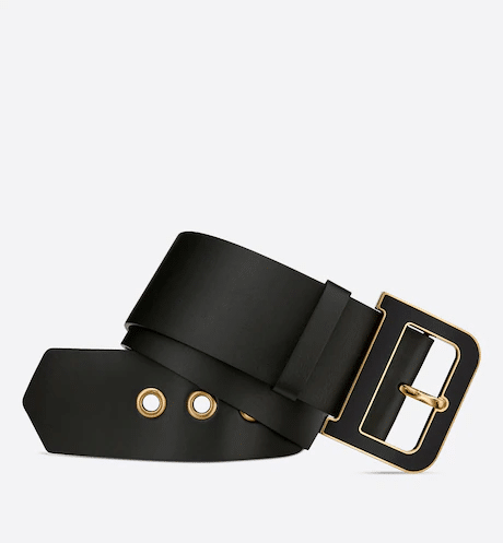 Christian Dior quake Women Belt Black Smooth Calfskin, 55 MM