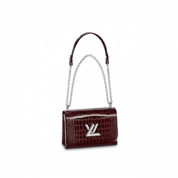 Louis Vuitton Twist MM Bag in Bordeaux Red