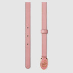 Gucci Leather belt with oval enameled buckle