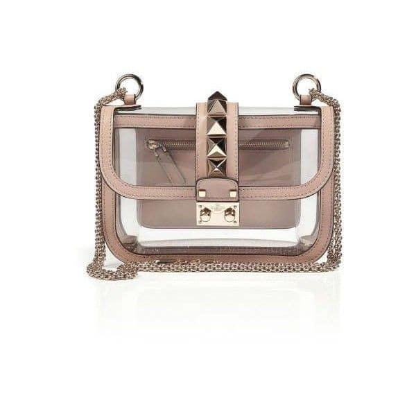 Valentino Rockstud Clear Plastic Studded Bag
