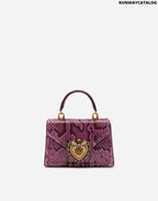 DOLCE&amp;GABBANA SMALL DEVOTION BAG IN PYTHON