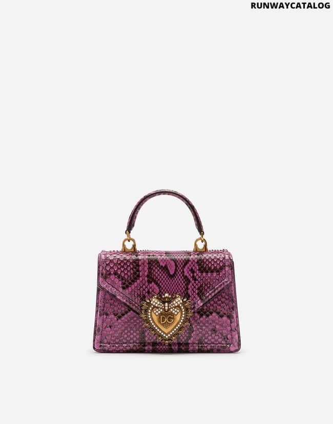 DOLCE&amp;GABBANA SMALL DEVOTION BAG IN PYTHON