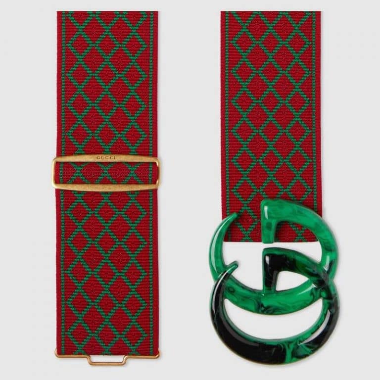 Gucci Elastic belt with Double G buckle