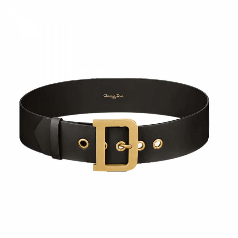 Christian Dior quake Women Belt Black Smooth Calfskin, 55 MM