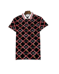 Gucci belt logo print polo t shirt