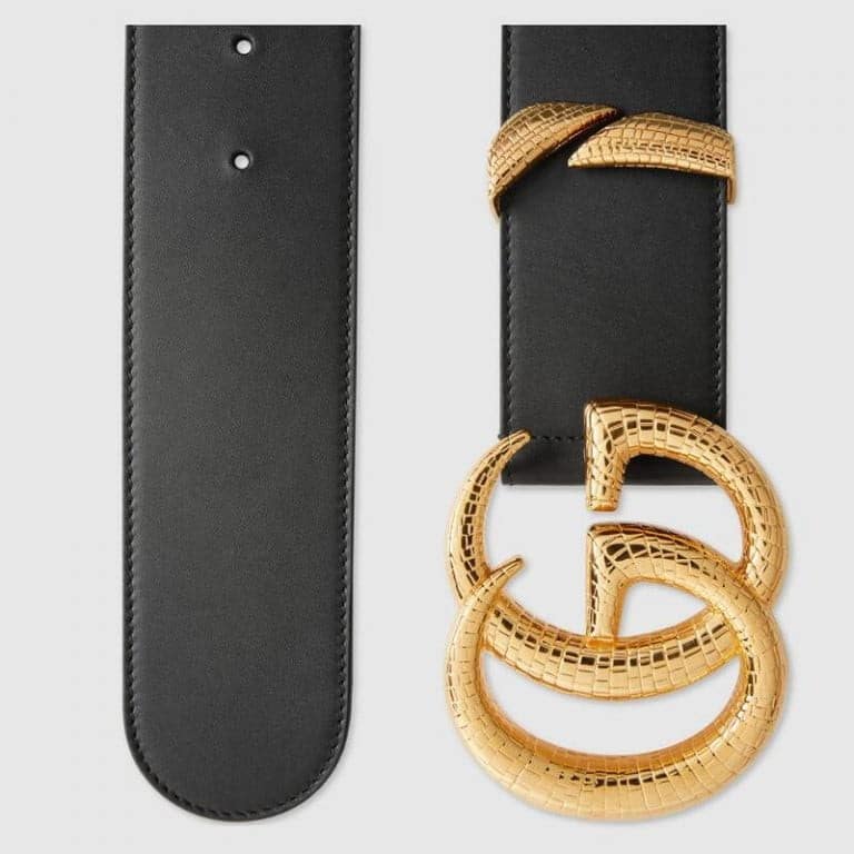 Gucci Leather belt with Double G buckle