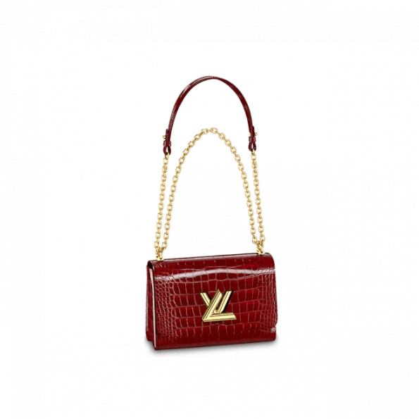 Louis Vuitton Twist MM Bag in Rouge Carmin Red