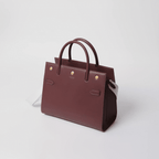 Burberry Medium Leather Two-handle Title Bag