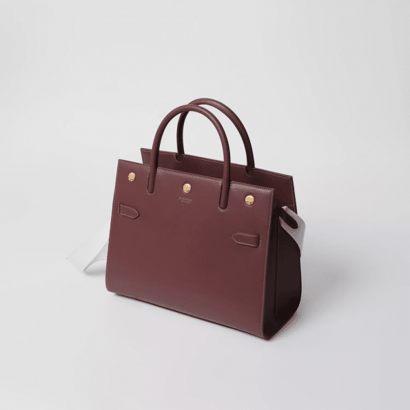 Burberry Medium Leather Two-handle Title Bag