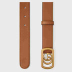 Gucci Thin belt with framed Double G buckle