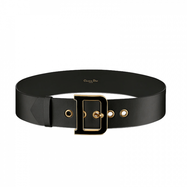 Christian Dior quake Women Belt Black Smooth Calfskin, 55 MM