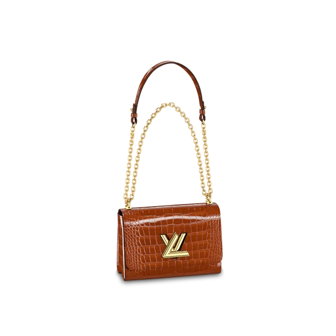 Louis Vuitton Twist MM Bag in Noisette Brown