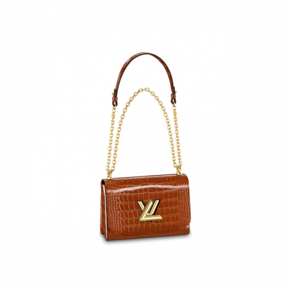 Louis Vuitton Twist MM Bag in Noisette Brown