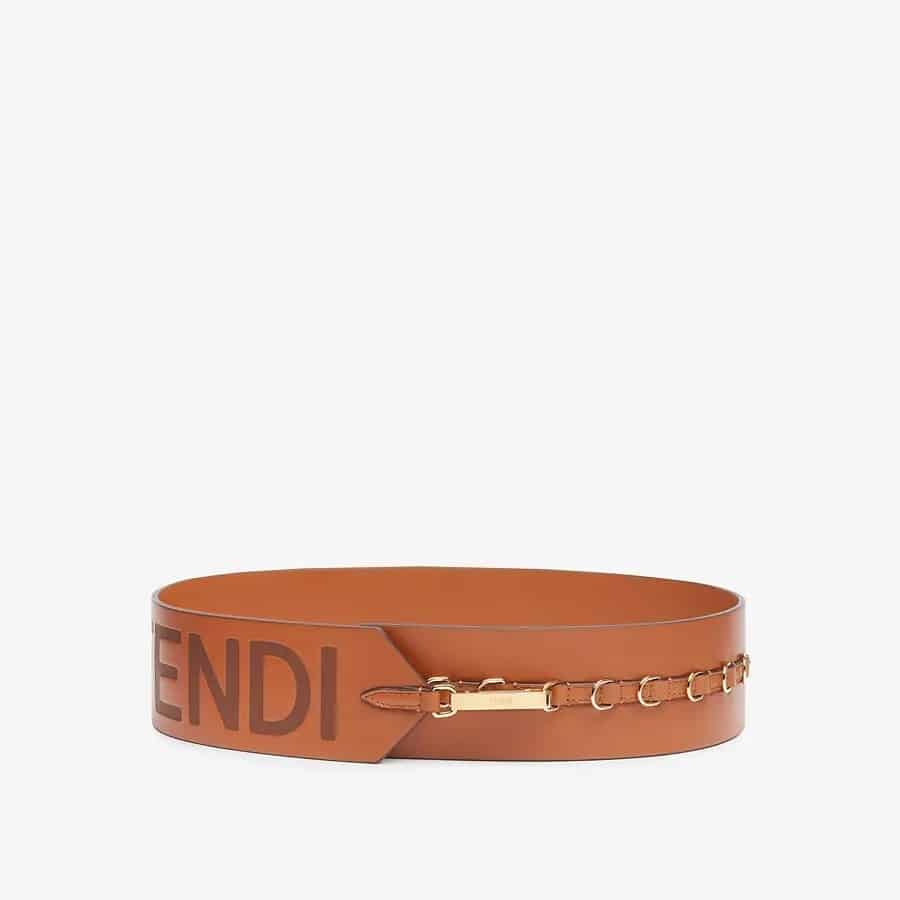 Fendi Contrast Logo Adjustable Belt