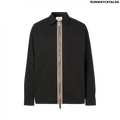 Burberry Stripe Detail Technical Twill Zip-front Shirt