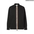 Burberry Stripe Detail Technical Twill Zip-front Shirt