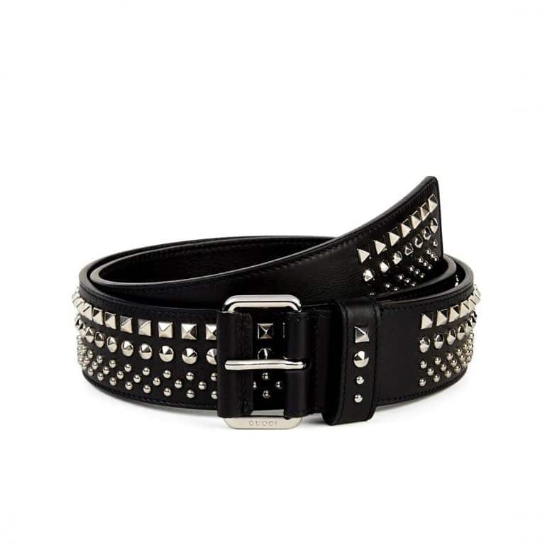 Gucci studded leather belt