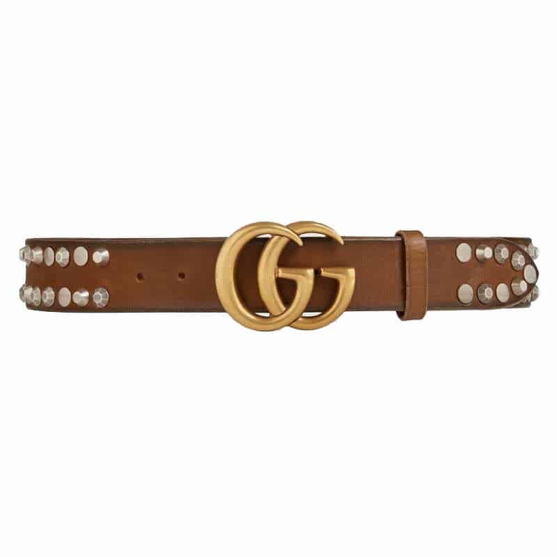 GUCCI Studded belt with Double G buckle