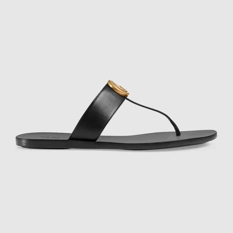 Gucci Women Thong Sandal with Double G
