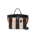 Burberry Check Merino Wool Cashmere Society Top Handle Bag