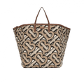 Burberry Extra Large Embroidered Monogram Cotton Beach Tote