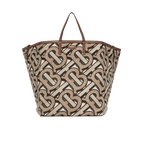 Burberry Extra Large Embroidered Monogram Cotton Beach Tote